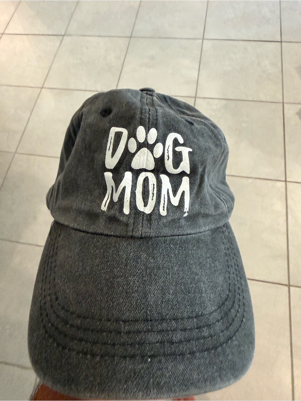 Dog Mom Cap - Charcoal Gray Baseball Hat - Picture 1 of 1